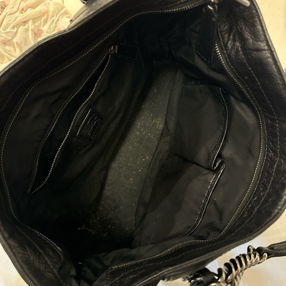 Burberry Black Super Nova Check Nylon and Leather Chain Large Tote Shoulder Bag - Picture 3 of 5